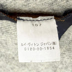 Louis Vuitton Echarpe LV Split Cashmere 100% Monogram Fringe Scarf Black Gray — view 7