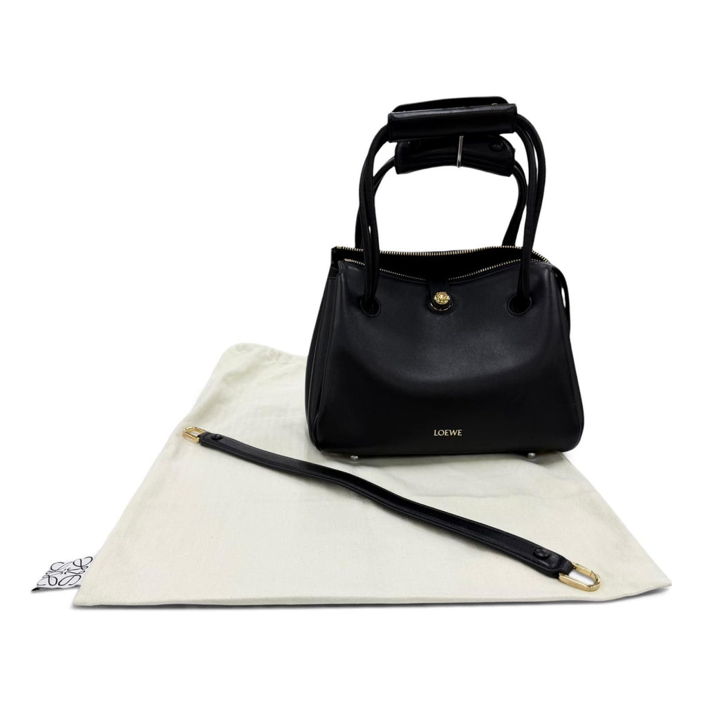 Loewe Madrid Bag Small Supple Leather 2-Way Handbag Black — view 2