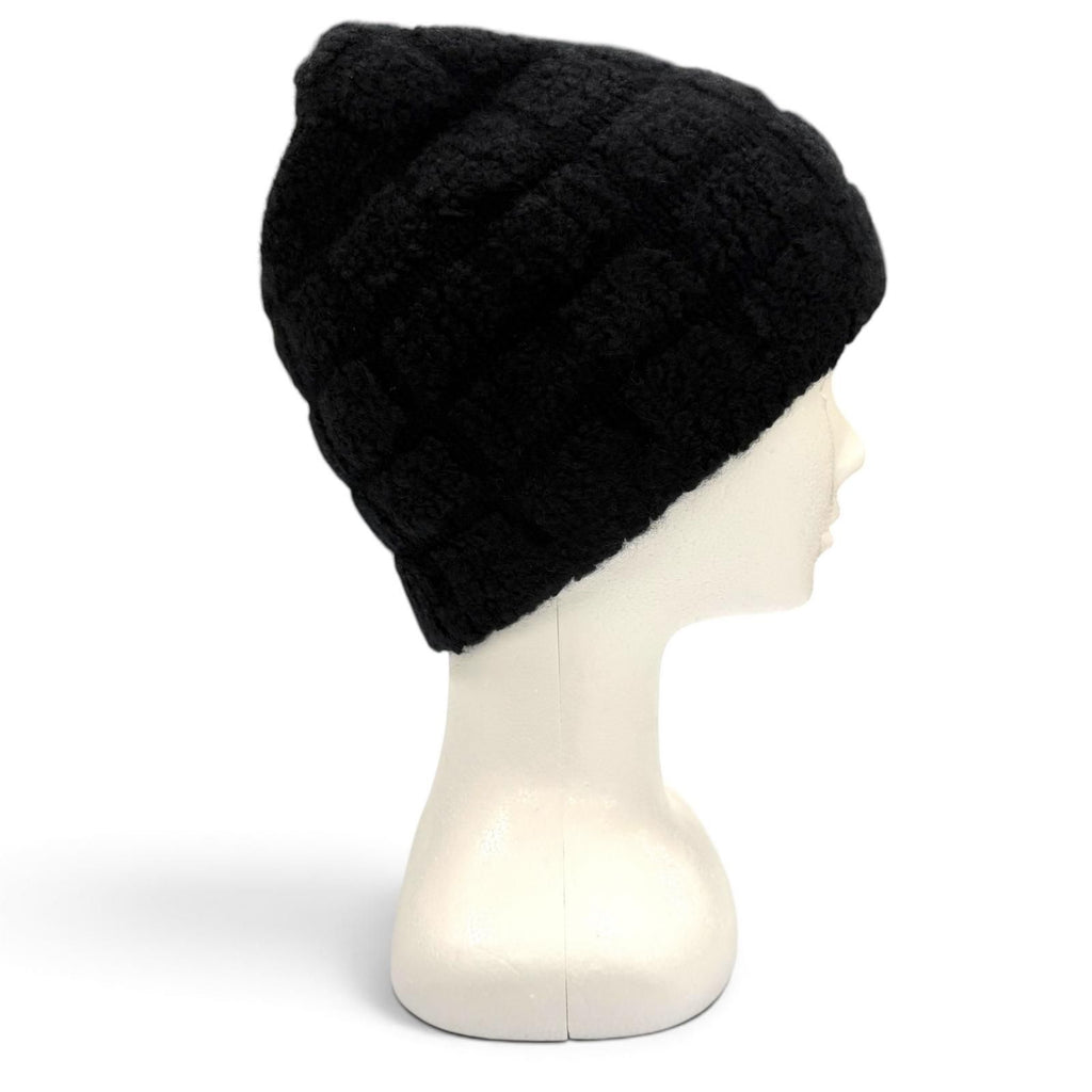 Chanel 18A Cashmere Silk CC Logo Hat Beanie Knit Cap Black — view 4