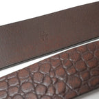 Prada Belt 90/36 Croco Embossed Leather Logo Buckle — view 7