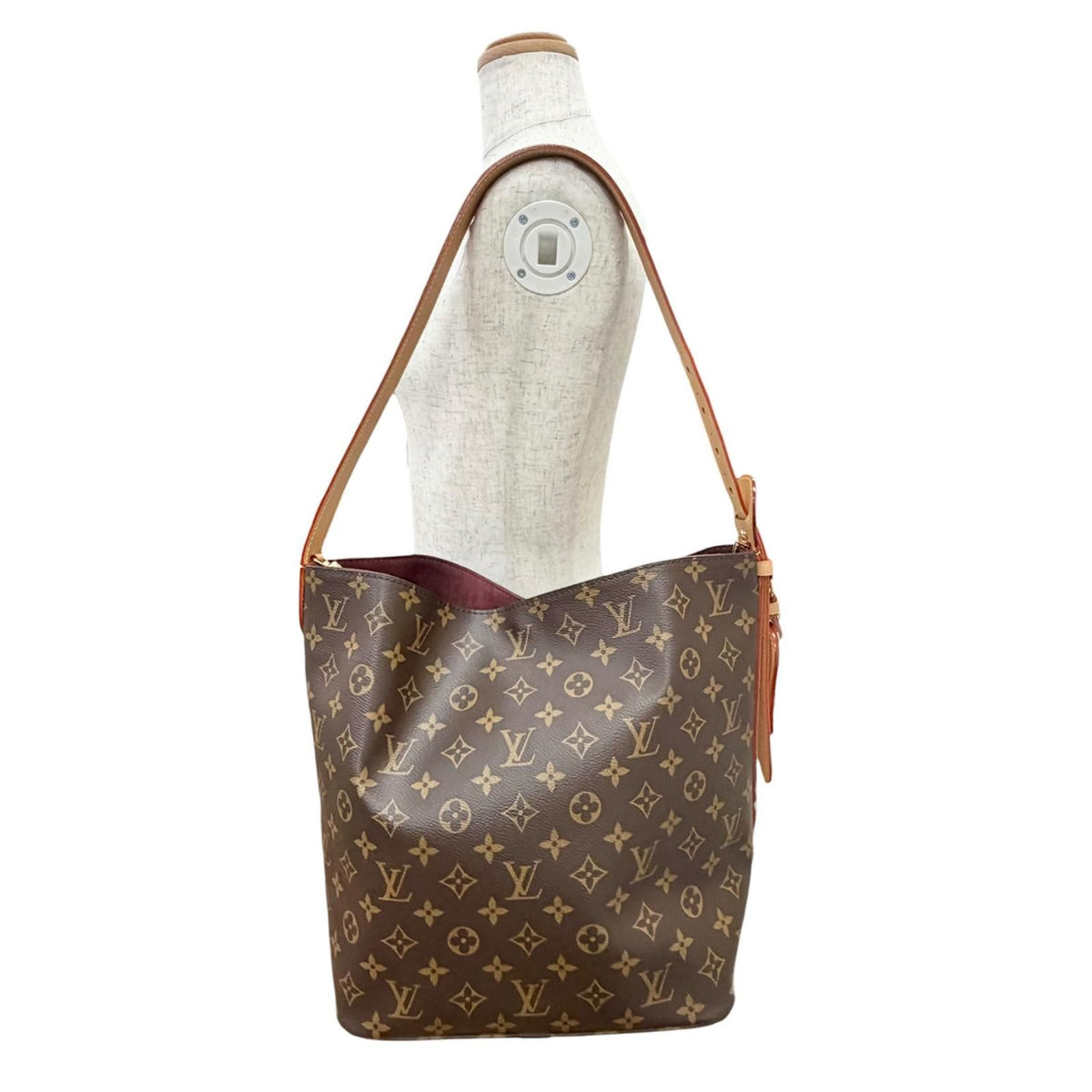Louis Vuitton All in GM Monogram Canvas Bucket Bag Brown — view 3