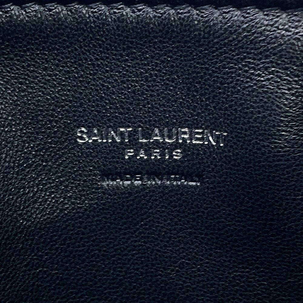 Saint Laurent Paris Pouch Puffy Small Case Black — view 7