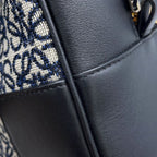 Loewe Amazona 19 Square Canvas Calfskin 2-Way Shoulder Bag Black — view 8