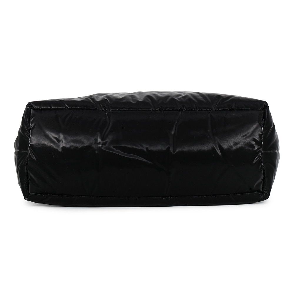 Saint Laurent Paris Tote Bag Wide Puffer Logo Shopping Black — view 3