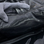 Saint Laurent Paris Tote Bag Wide Puffer Logo Shopping Black — view 8
