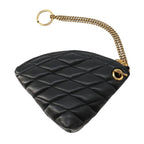Saint Laurent Paris Coin Purse Sade Lambskin Wallet Black — view 3