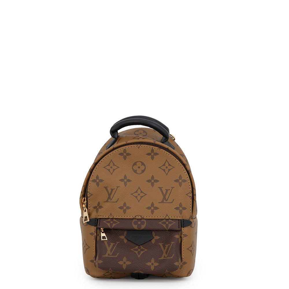 Louis Vuitton Backpack Monogram Reverse Palm Springs Mini Bag Black