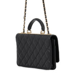 Chanel Chain Wallet Trendy CC Quilted CC Logo Lambskin Black Shoulder Bag — view 2