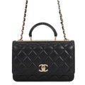 Chanel Chain Wallet Trendy CC Quilted CC Logo Lambskin Black Shoulder Bag