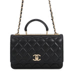 Chanel Chain Wallet Trendy CC Quilted CC Logo Lambskin Black Shoulder Bag