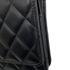 Chanel Chain Wallet Trendy CC Quilted CC Logo Lambskin Black Shoulder Bag — view 7