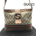 Gucci Interlocking G Sherry Line Obdia Canvas Leather Shoulder Bag Crossbody