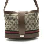 Gucci Interlocking G Sherry Line Obdia Canvas Leather Shoulder Bag Crossbody — view 3