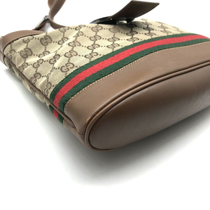 Gucci Interlocking G Sherry Line Obdia Canvas Leather Shoulder Bag Crossbody — view 5