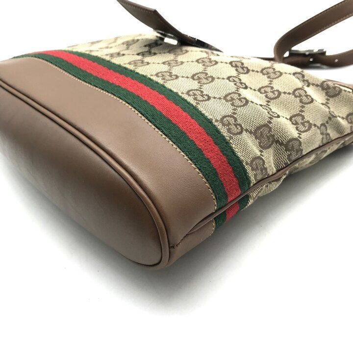 Gucci Interlocking G Sherry Line Obdia Canvas Leather Shoulder Bag Crossbody — view 6