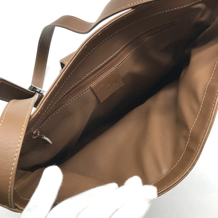 Gucci Interlocking G Sherry Line Obdia Canvas Leather Shoulder Bag Crossbody — view 8
