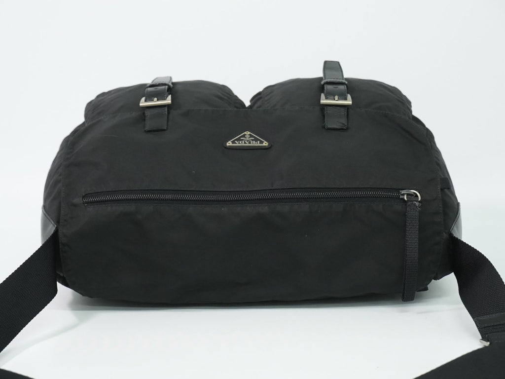 Prada Nylon Shoulder Bag Pochette Black — view 5