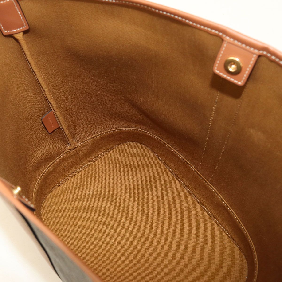 Celine Medium Bucket Triomphe Canvas Shoulder Bag Leather — view 4