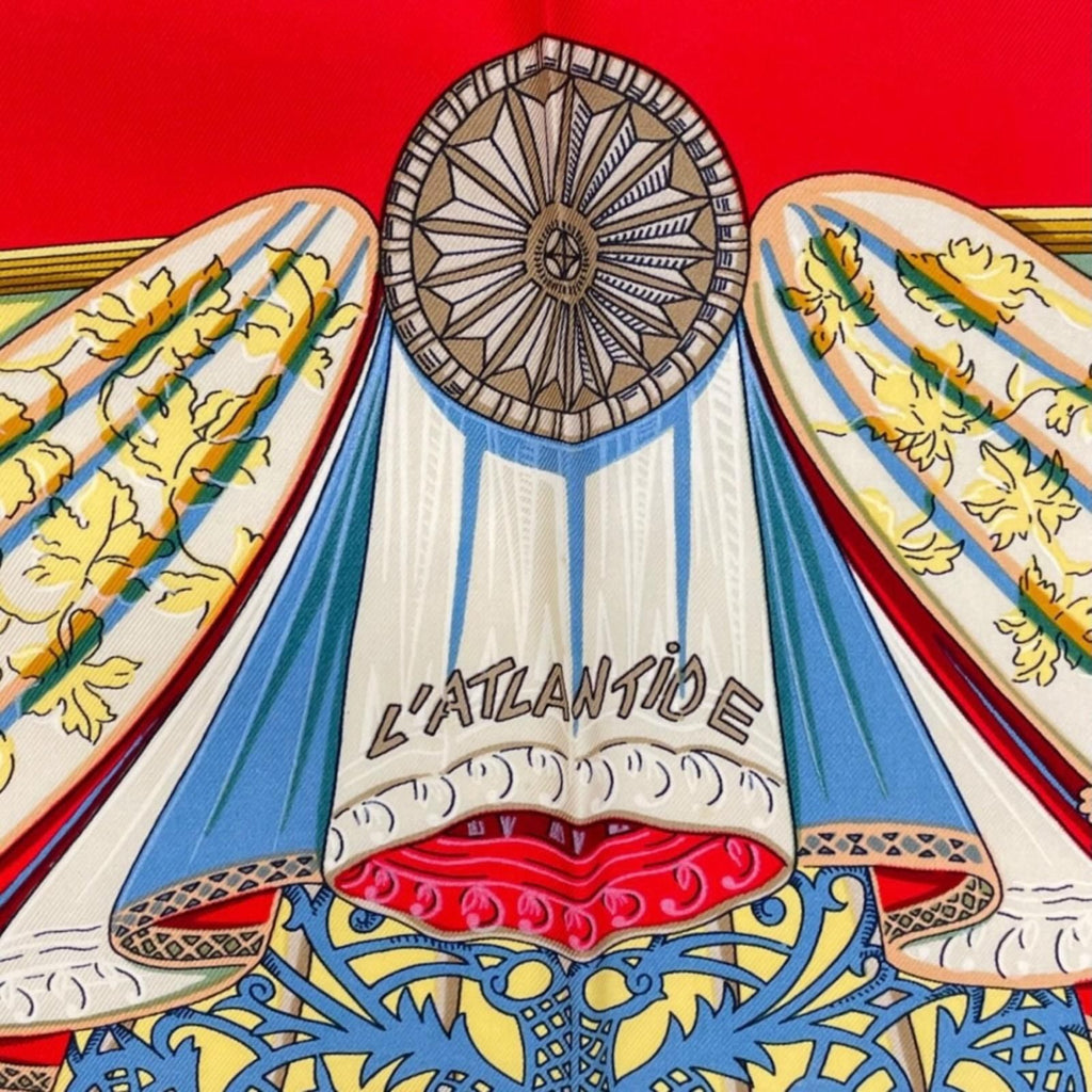 Hermes L'atlantide Scarf Silk Multicolor Carre 90 — view 7