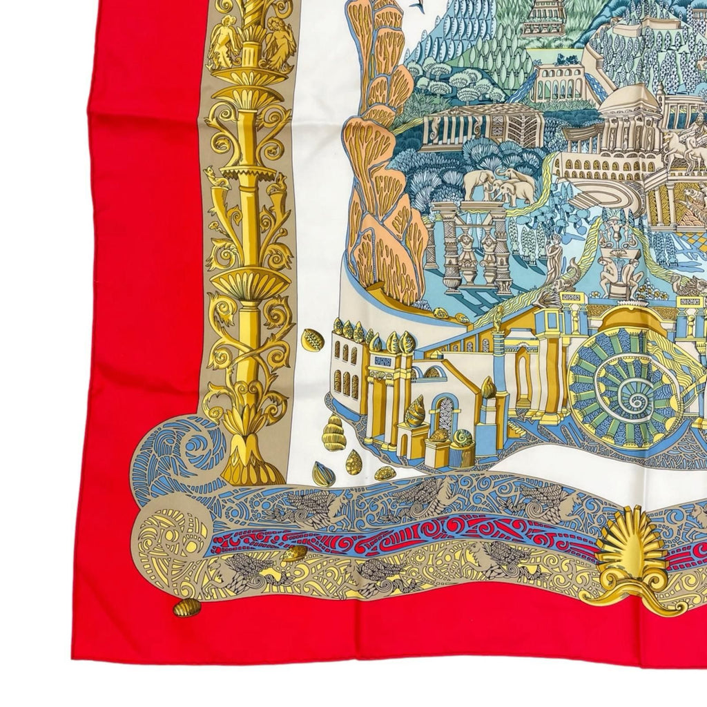 Hermes L'atlantide Scarf Silk Multicolor Carre 90 — view 5