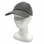 Bottega Veneta Cowhide Leather Logo Embroidery Hat Cap Gray Silver