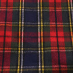 Dior Plaid Fringe Scarf Red Green Wool Shawl — view 2