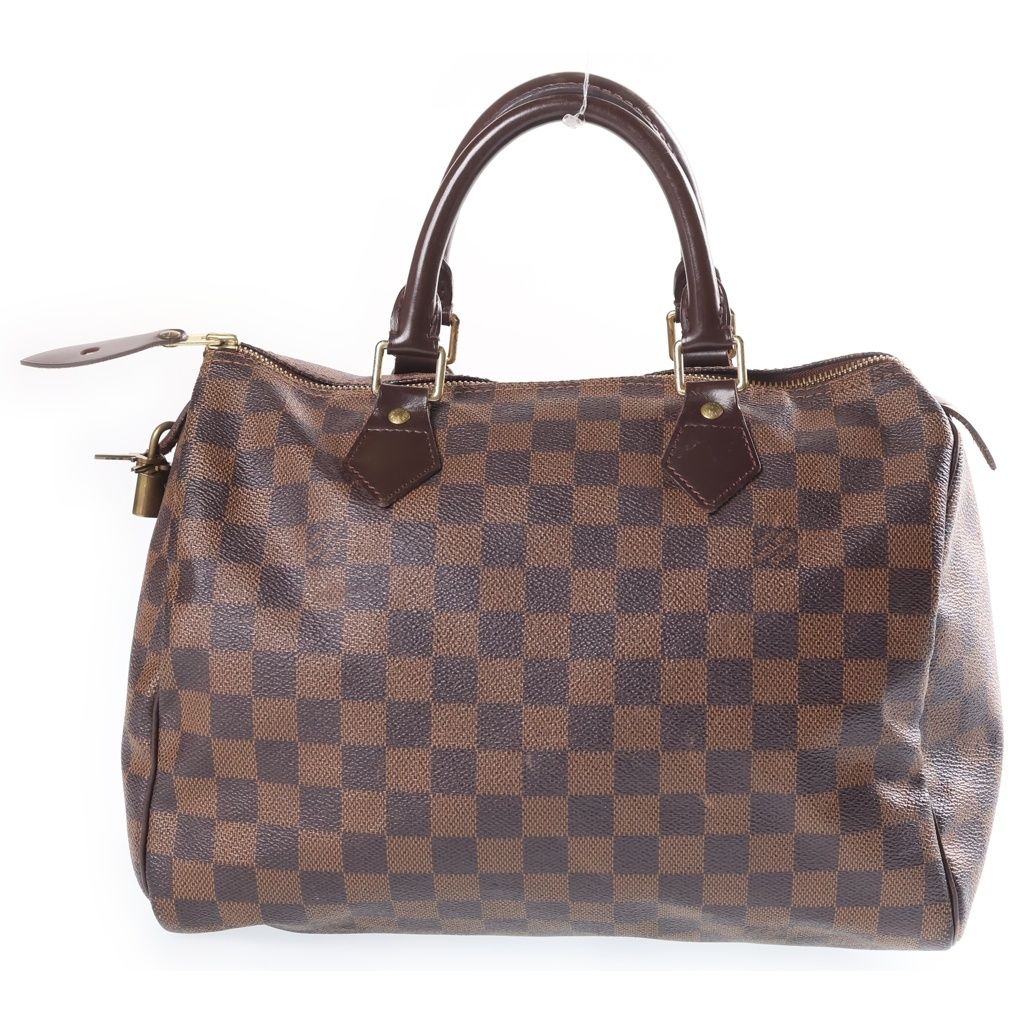 Louis Vuitton Speedy 30 Damier Mini Boston Handbag Brown