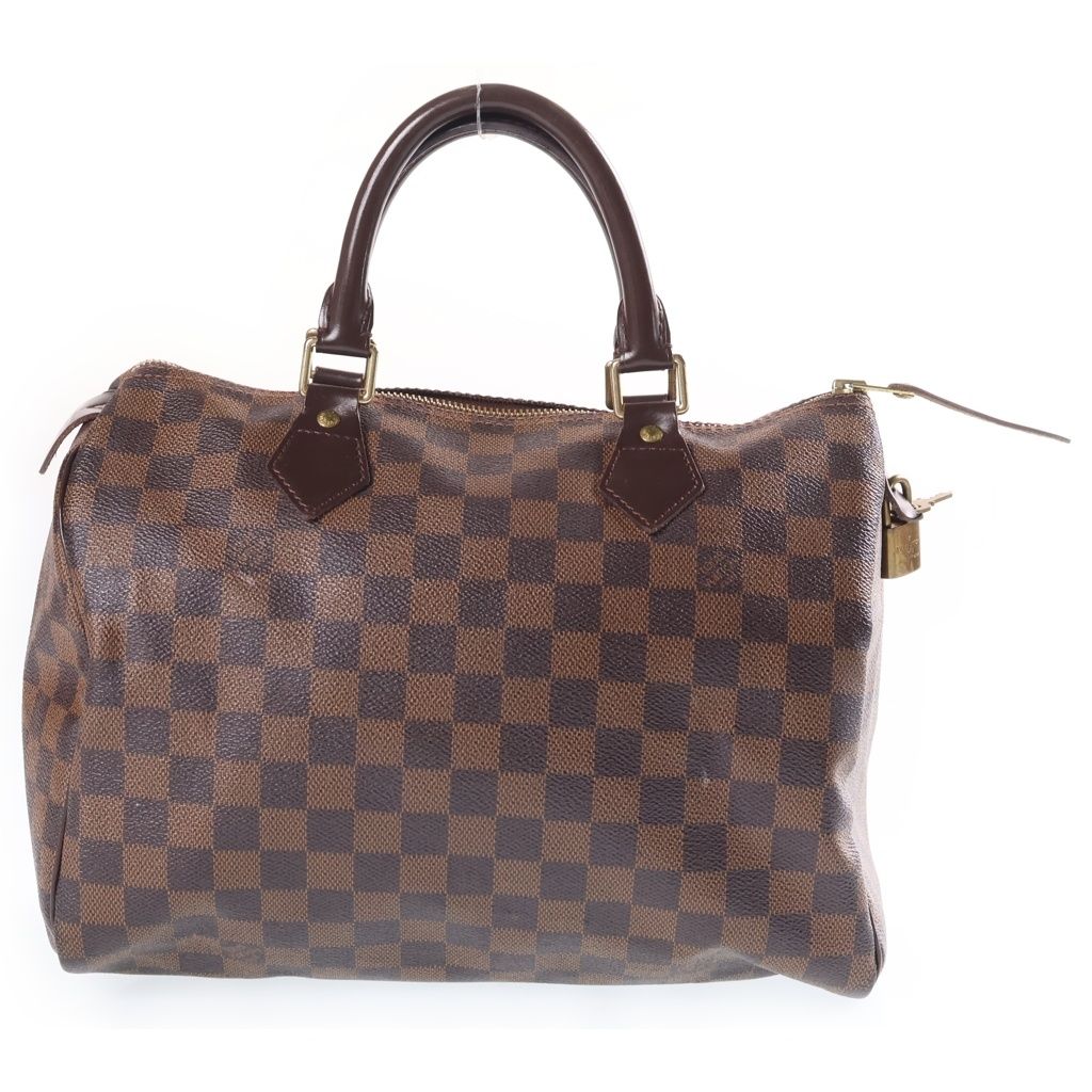 Louis Vuitton Speedy 30 Damier Mini Boston Handbag Brown — view 2