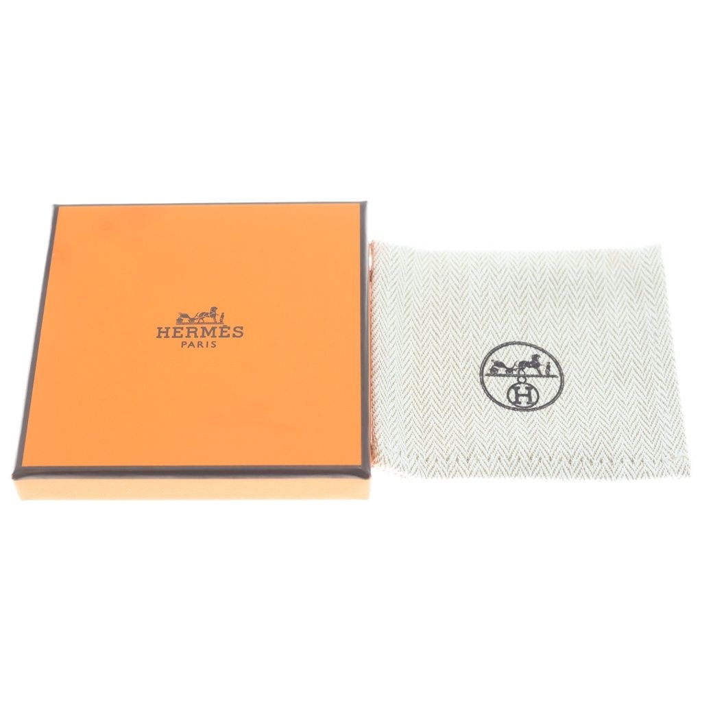 Hermes Tournis Tresse Leather Bracelet Black Silver — view 6