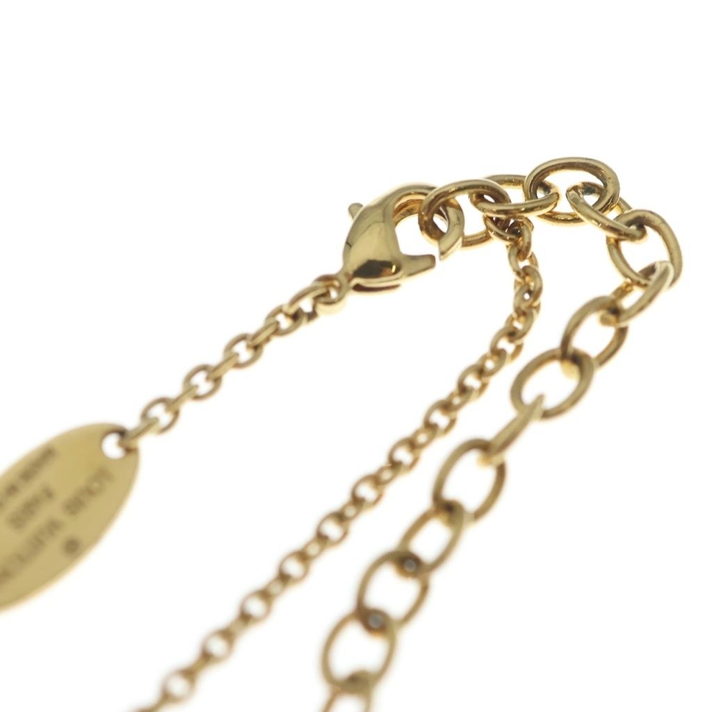 Louis Vuitton Collier Essential V Perlee Pendant Chain Gold — view 4