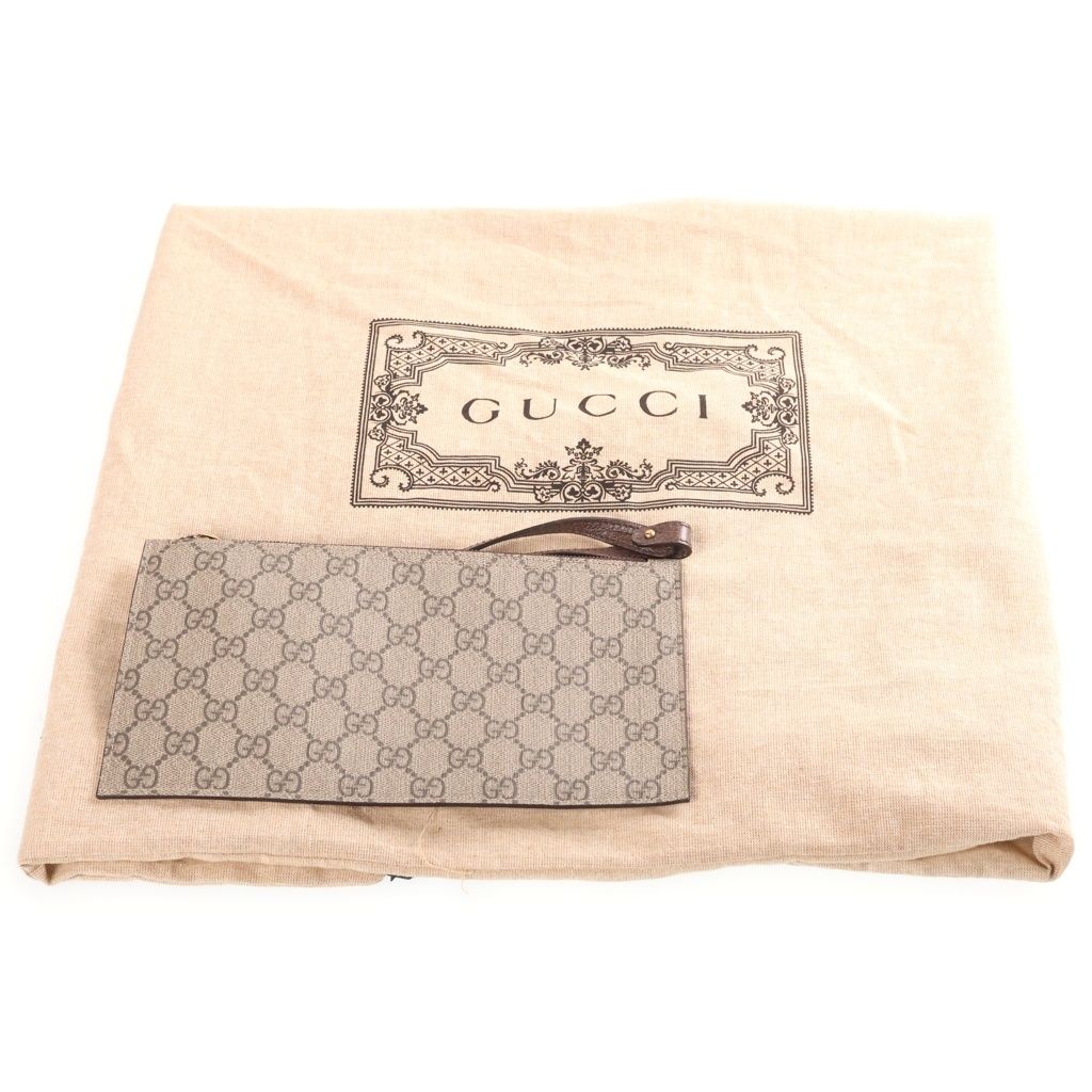 Gucci Ophidia Tote Bag Brown Leather Gold — view 8