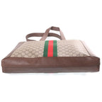 Gucci Ophidia Tote Bag Brown Leather Gold — view 4