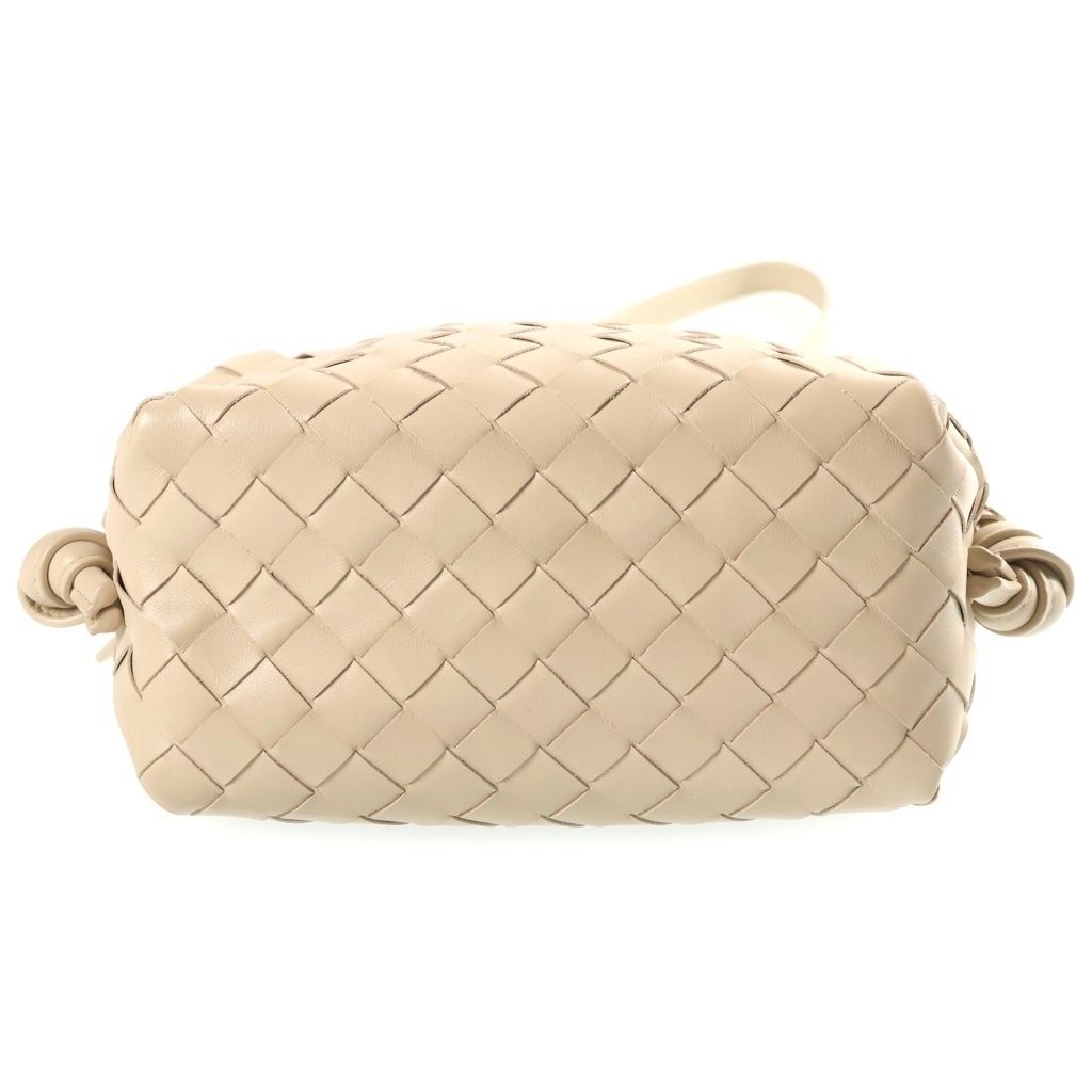 Bottega Veneta Intrecciato Mini Loop Shoulder Bag Ivory Leather Gold — view 4