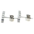 Celine Triomphe Studded Earrings Silver — view 3