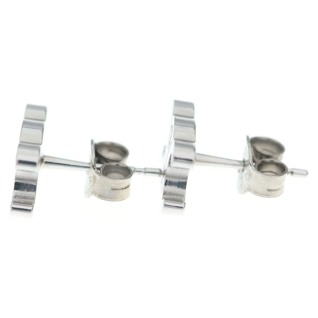 Celine Triomphe Studded Earrings Silver — view 3