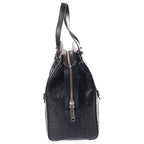 Gucci GG Embossed Leather Hand Tote Bag Silver Black — view 3