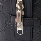 Gucci GG Embossed Leather Hand Tote Bag Silver Black — view 7
