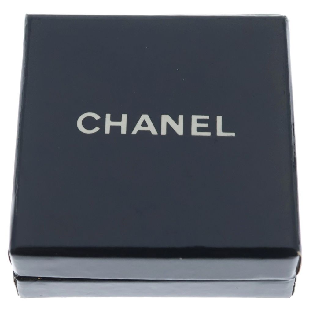 Chanel CC Logo Motif Earrings Black Gold 02A — view 6
