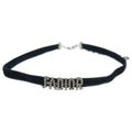Dior Jadore CD Logo Choker Black Silver Necklace