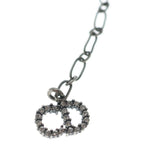 Dior Jadore CD Logo Choker Black Silver Necklace — view 6