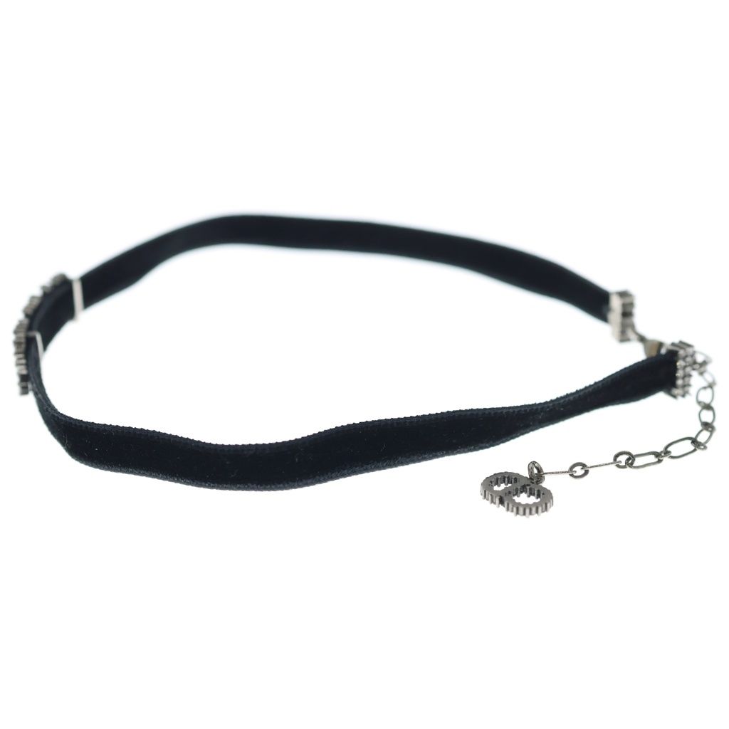 Dior Jadore CD Logo Choker Black Silver Necklace — view 4