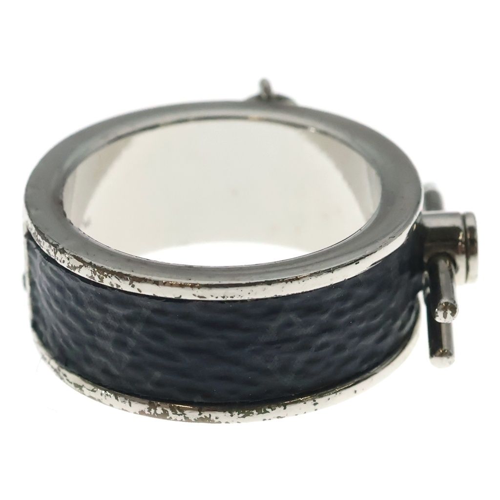 Louis Vuitton Monogram Eclipse Pin Lock Ring Bague Pinlock Black Silver — view 3