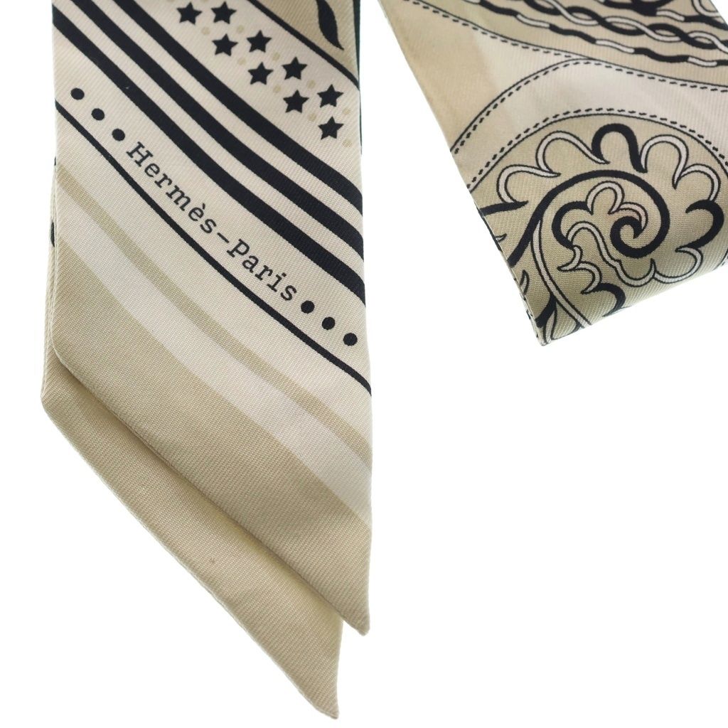 Hermes Twilly Festival Des Amazones Amazon Silk Scarf Ivory — view 4