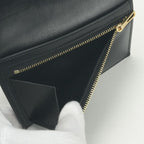 Hermes Bearn Compact Wallet Bifold Mini Box Calf Noir Black Gold — view 7