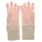 Hermes Heaven Cashmere Gloves Chaine D'ancre Pattern Pink — view 2