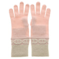 Hermes Heaven Cashmere Gloves Chaine D'ancre Pattern Pink