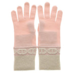 Hermes Heaven Cashmere Gloves Chaine D'ancre Pattern Pink
