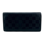 Louis Vuitton Damier Infini Portefeuille Brazza Leather Navy Wallet Bifold