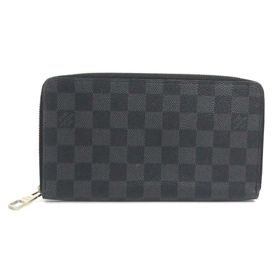 Louis Vuitton Zip Around Wallet Organizer Damier Graphite Zippy