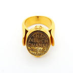 Chanel Ring Vintage CC Logo Gold Plated Gripoix — view 3